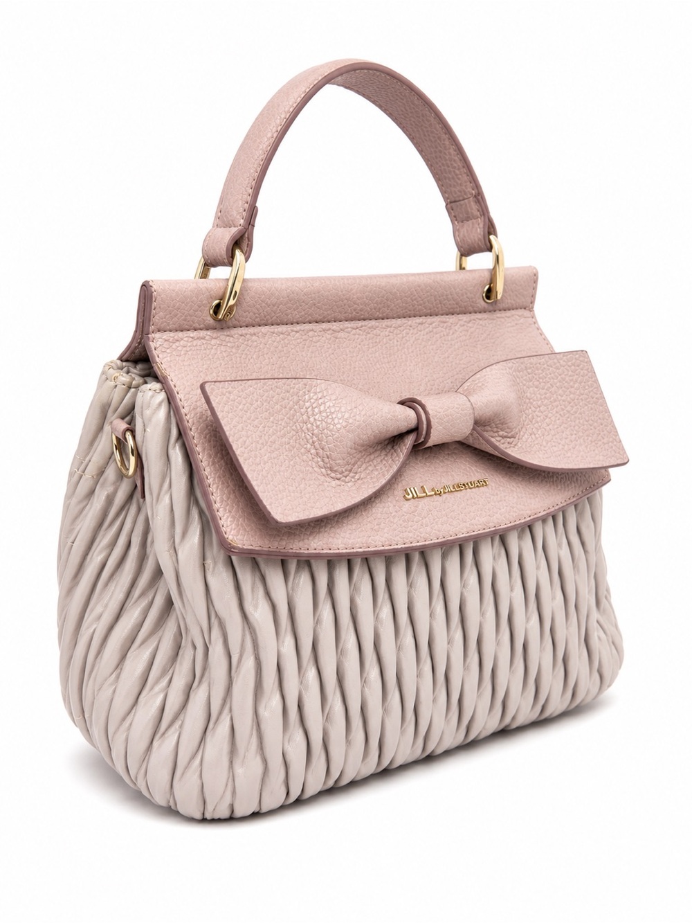 Jill Stuart Bow Pleated Satchel / Top Handle Bag - Picture 4 of 12